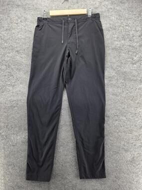REI Cooperative Pants Mens 32x32 Black Windbreaker Slim Tapered Stretch Nylon